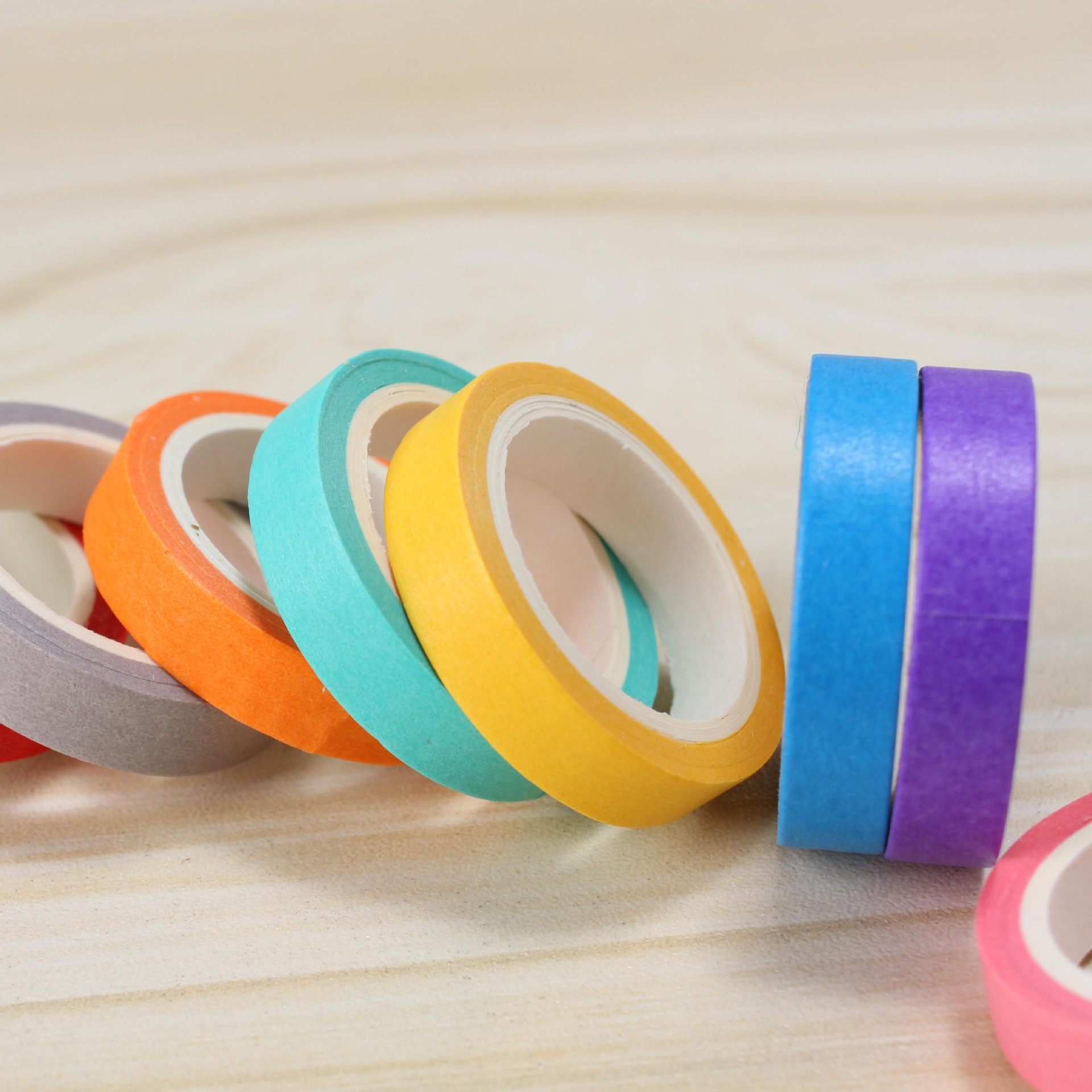 可爱糖果色彩虹胶带 手撕和纸 彩色贴纸手账本 可写字 10卷装日系,办公设备/耗材/相关服务,办公胶带,淘宝优惠券,粉丝福利购,淘宝优惠卷