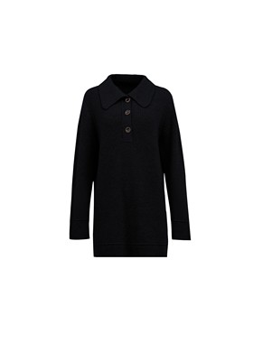 大圆扣中长款毛衣裙W23DF2130