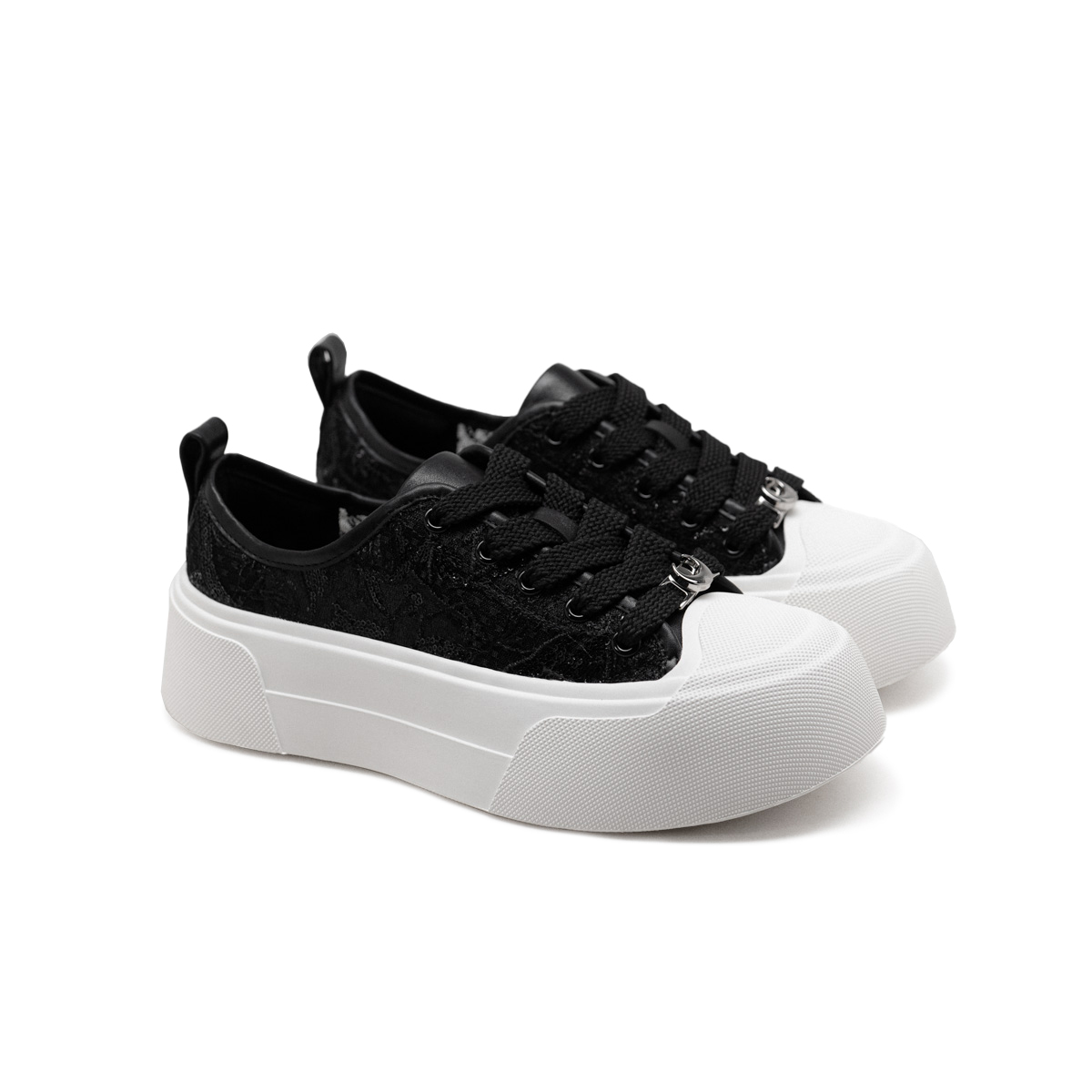 【蕾丝饼干鞋】网面透气休闲松糕厚底鞋24ZUAI229