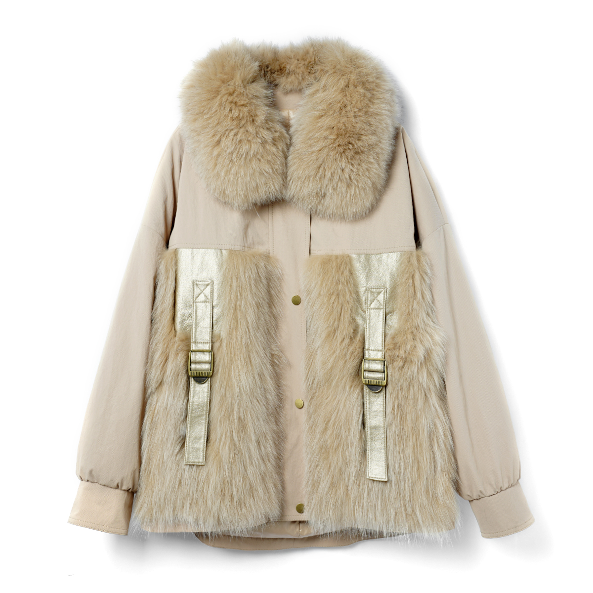 【背包羽绒派克】进口狐狸毛拼接 90白鸭绒蓬松温暖ZA60357