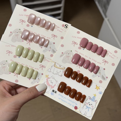 妮可NAIL 【特价现货】S码四幅一口价短款纯手工穿戴甲片