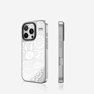 KIKI 聯(lián)名村上隆KAIKAI 適用于iPhone16promax蘋果15 FLOWER BLOSSOM AND 12防摔鏡面手機殼女代購