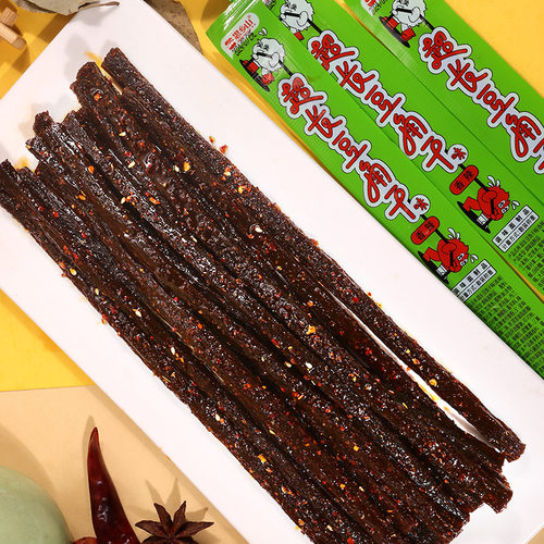 思乡山超长豆角干辣条麻辣零食解馋食品儿时怀旧8090辣条休闲小吃