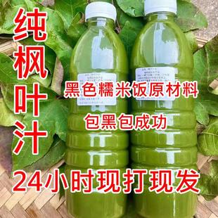 新鲜枫叶汁 香枫叶水 乌米饭汁乌米树叶汁黑米叶汁非即食