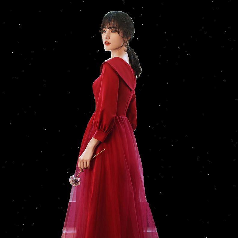 姐妹团伴娘礼服裙女宴会2024新款优雅长裙气质婚礼小个子平时可穿