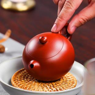 宜兴紫砂壶纯全手工原矿大红袍家用功夫茶具球孔正宗小容量西施壶