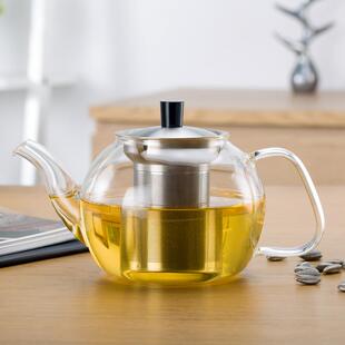 900mL大容量中式 尚明S052耐热玻璃蒸煮花果泡茶过滤器具 长嘴茶壶