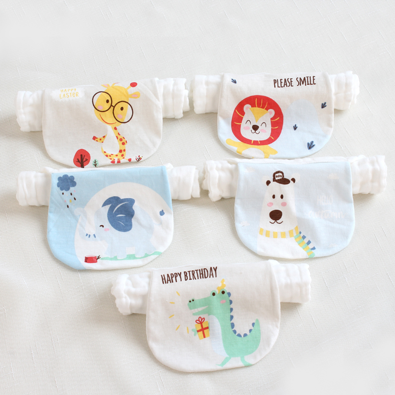 纯棉纱布吸汗巾儿童印名字