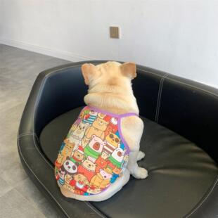 宠物狗狗夏季 法斗巴哥小型犬斗牛比熊胖狗博美衣服 薄款 吊带背心
