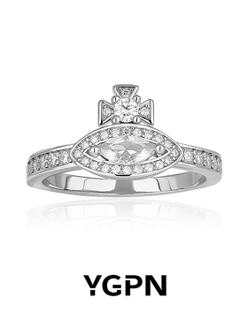 土星戒指女925纯银莫桑钻