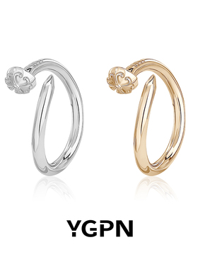 素圈钉子纯银戒指女原创小众设计