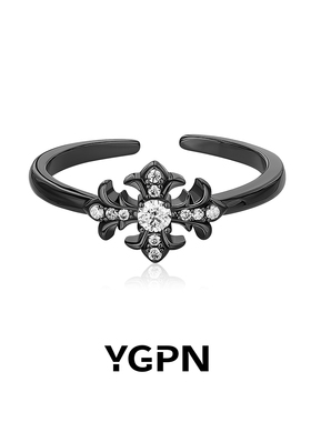 YGPN鸢尾花莫桑钻戒指女小众设计