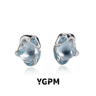YGPN珐琅灵蛇S925纯银耳钉女款原创小众设计高级感学生党甜酷耳饰