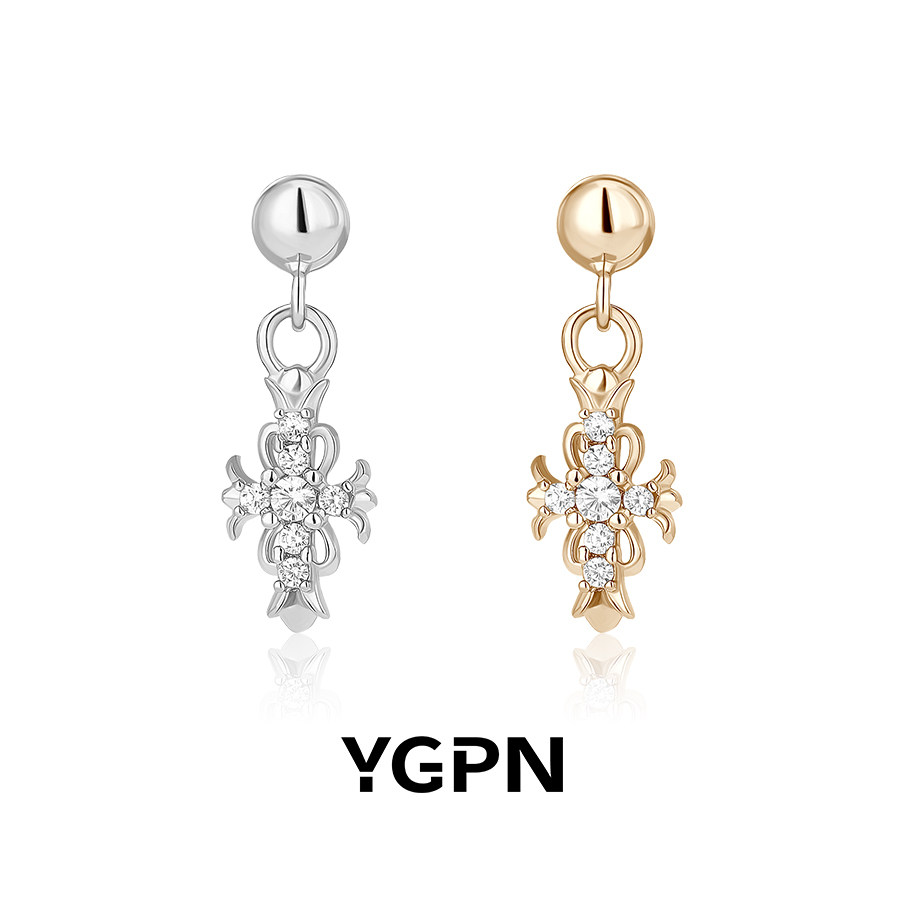 YGPN长款鸢尾花吊坠耳钉女原创纯银莫桑钻小众设计复古轻奢松弛感,饰品/流行首饰/时尚饰品新,耳钉,淘宝优惠券,粉丝福利购,淘宝优惠卷