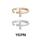 YGPN满钻十字花戒指女莫桑钻原创小众设计轻奢高级感开口情侣对戒
