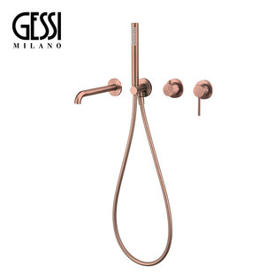 意大利捷仕浴缸瀑布淋浴花洒龙头全铜嵌入式大流量手持套装
