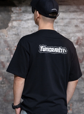 EYE OF STARK X FURY涂鸦烫画重磅纯棉短袖t恤男女oversize TEE潮