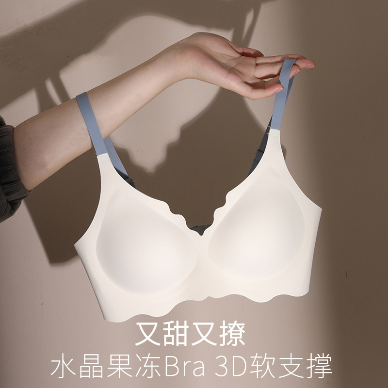 无钢圈果冻条无痕内衣女舒适薄款