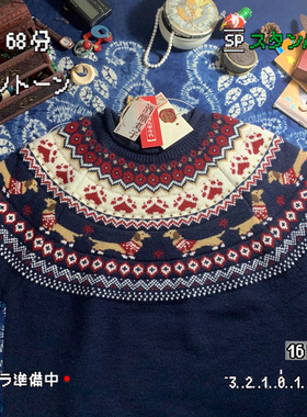 酒酿丸子ALOHA 复古小众慵懒民族风费尔岛毛衣新年秋冬情侣针织衫