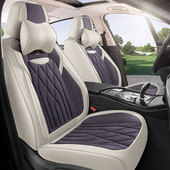座椅坐垫专用座垫纯棉车套新款 汽车全包座套四季 通用布艺亚麻夏季