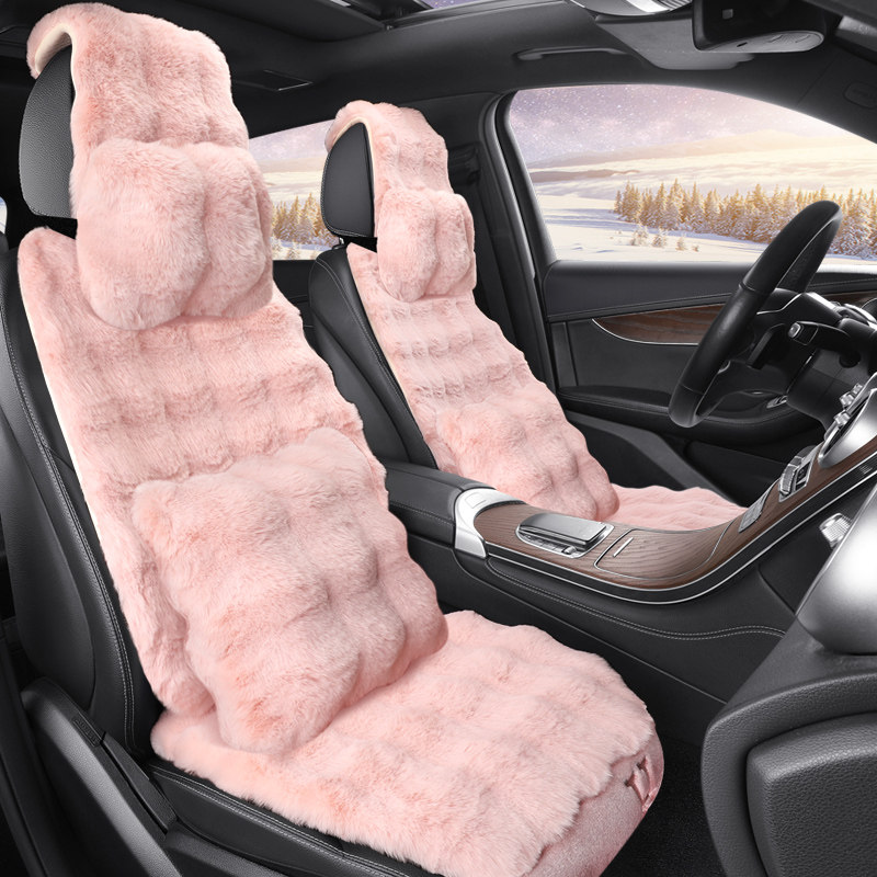 汽车坐垫秋冬季高端泡芙毛女神款粉色长毛绒保暖座椅垫后排三件套,汽车用品/电子/清洗/改装,通用座套/座垫,淘宝优惠券,粉丝福利购,淘宝优惠卷