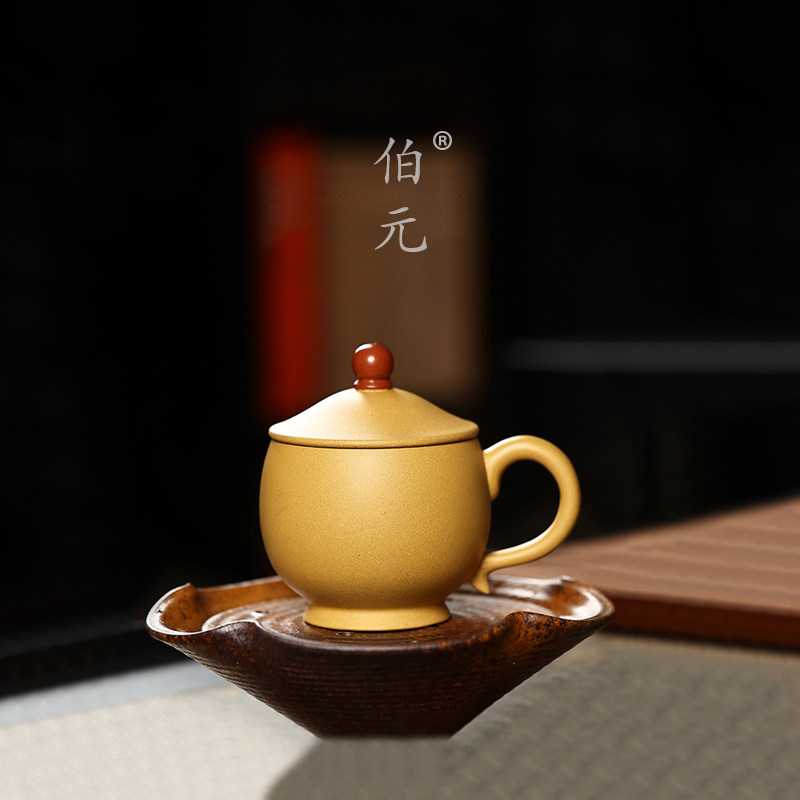 伯元中式磨砂紫砂国风原矿盖杯