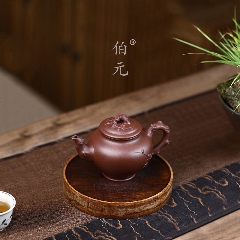 贴花梅花报春伯元紫砂中式