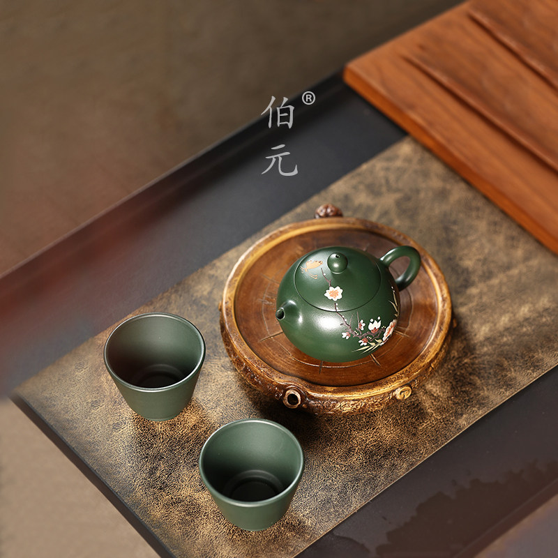 伯元中式紫砂泥绘西施壶