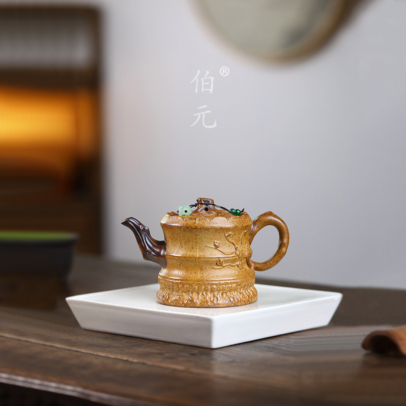 伯元中式紫砂原矿竹筒