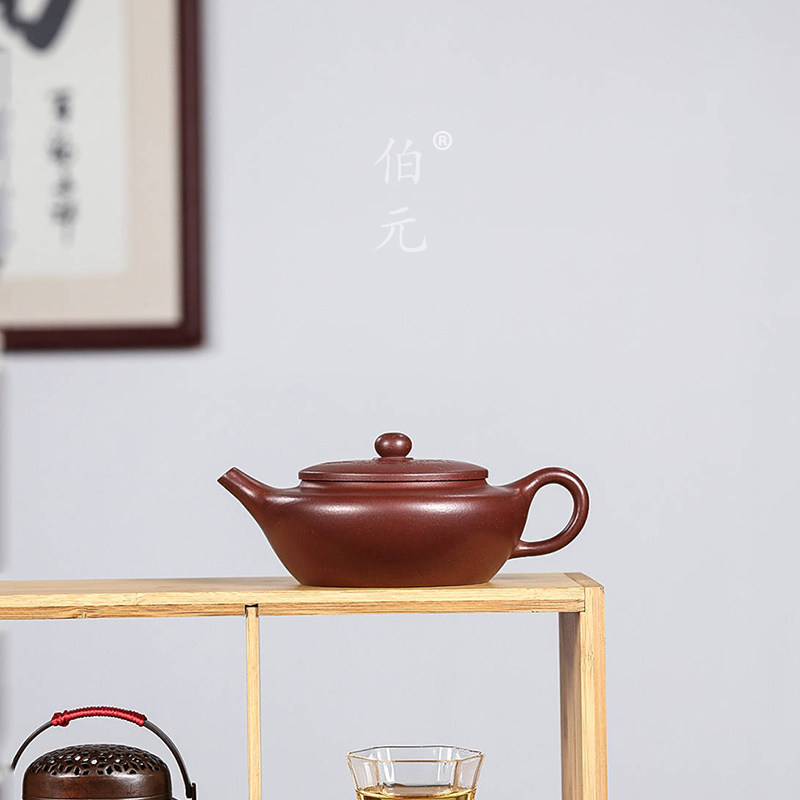 刻绘扁晨伯元紫砂中式