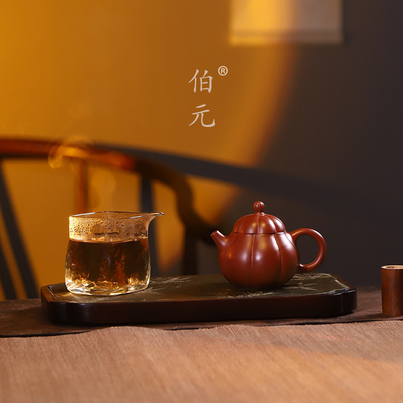 伯元中式紫砂原矿筋纹文旦