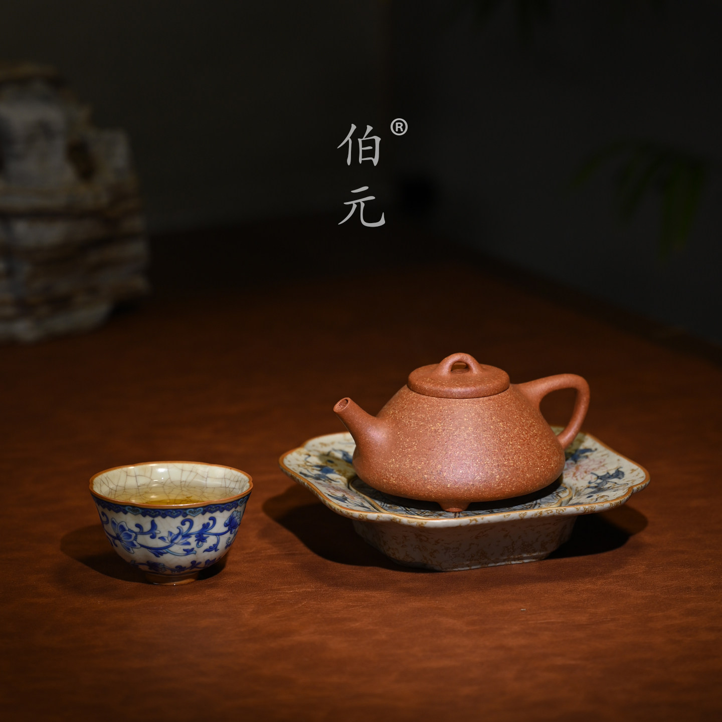 宜兴紫砂壶原矿段泥子冶石瓢全手工家用功夫茶具国风泡茶壶 210ml