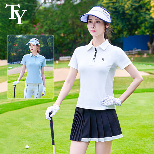 TY女士高尔夫POLO衫短袖防晒速干