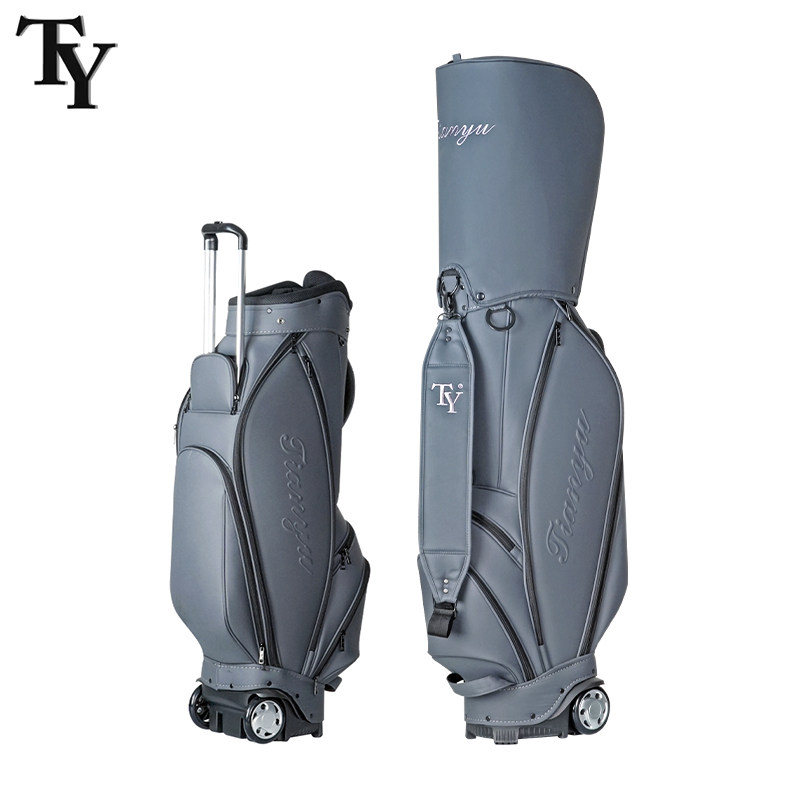 高尔夫球包太空灰拉杆拖轮标准球杆包防水大容量带轮球袋男女通用