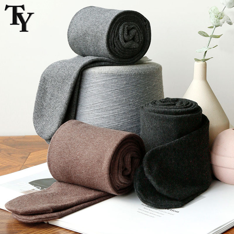 高尔夫加绒打底裤女连裤袜秋冬加厚保暖针织棉打底袜显瘦美腿袜子