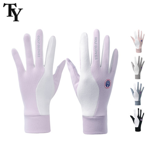 TY女士保暖手套可触屏翻指舒适