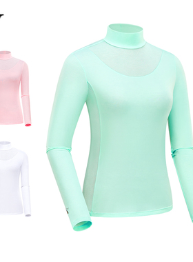 高尔夫女士冰丝防晒衣轻薄透气速干打底衣衫夏季户外长袖上衣服装