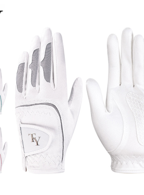 高尔夫手套女士超纤布手套透气舒适手掌防滑运动手套左右双手