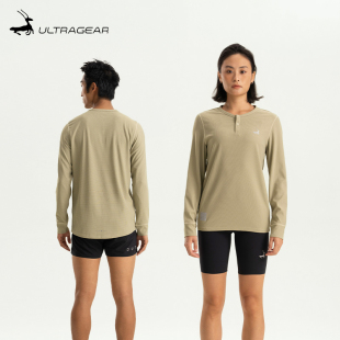 优极UltraGear T恤 轻量透气散热中性款 上衣亨利领训练跑步长袖