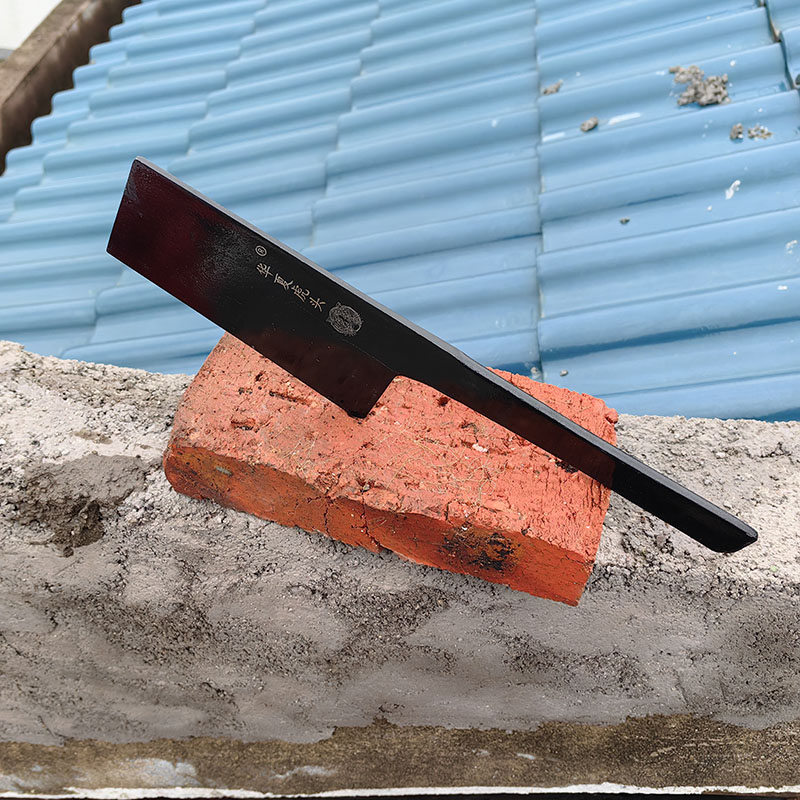 一体单面压铸锰钢瓦刀砖刀砌墙刀多功能砍砖头加厚圆弧手柄泥刀工
