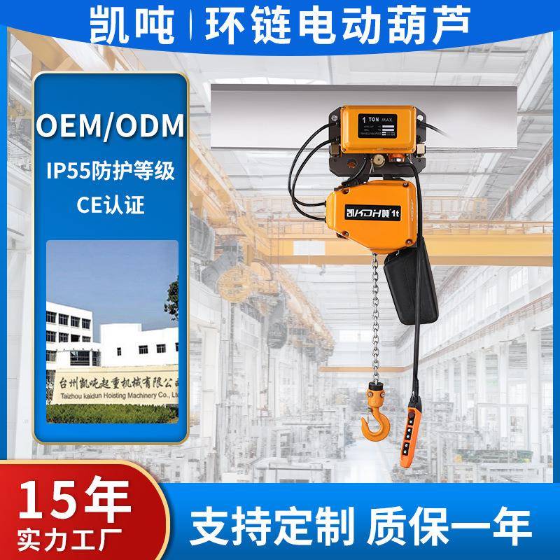 EQ-V250KG0.51T2吨EQ-V款电动环链葫芦单轨配电动小车固定式运行