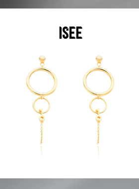 ISEEJewelry现货简约设计职场百搭款时光之钥耳坠耳钉