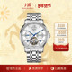 上海手表官方正品 自动机械表男露摆防水夜光商务手表节日礼物6005