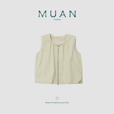 木岸muanBalla工装马甲夏季定制宽松百搭简约高级马甲上衣DS-9290