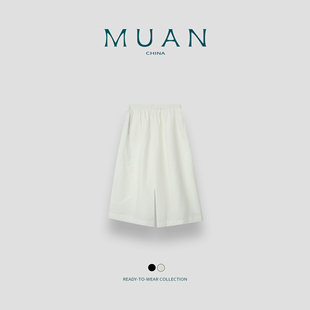 8999 女DG3 木岸muan泽西八分裤 高级定制简约宽松休闲裤