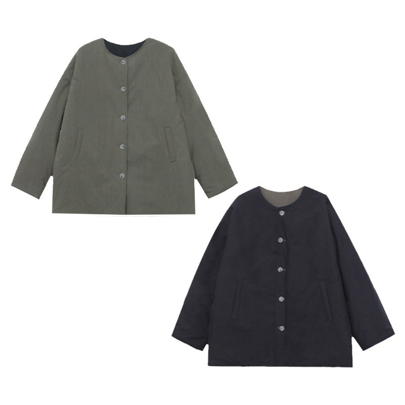 木岸muan本草纲目棉服定制冬季保暖两面穿上衣外套女D-DG3-6847