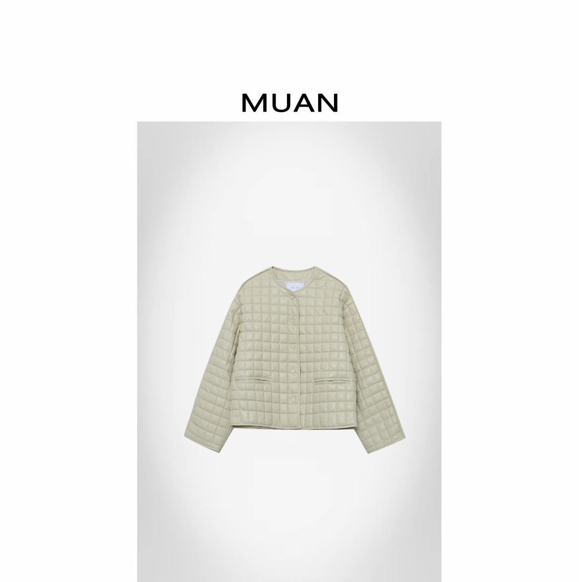 木岸muan定制短款宽松90白鹅绒圆领羽绒服轻薄保暖外套D-MJ-F8355