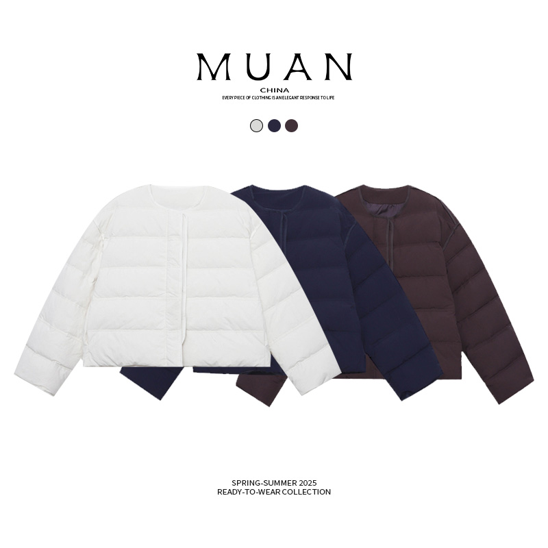 木岸muan拿破仑羽绒服90白鸭绒冬季保暖加厚上衣外套D-JD-9052