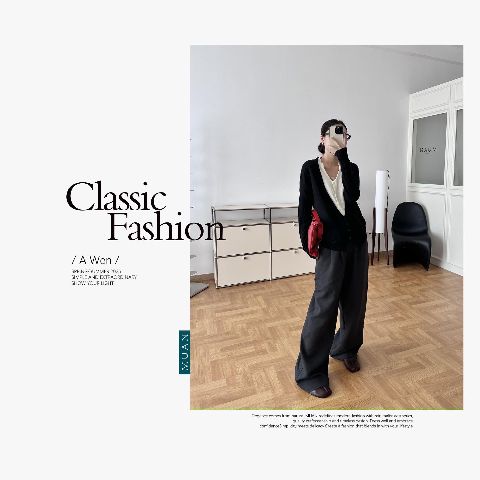 《知性感开衫》定制老钱简约假两件针织长袖上衣女DG3-026