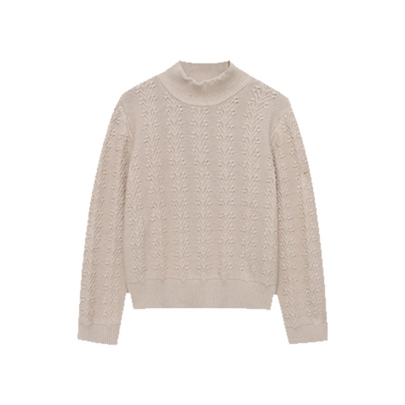 木岸muan江疏影毛衣685克100%纯棉保暖针织衫打底衫女D-DG3-171